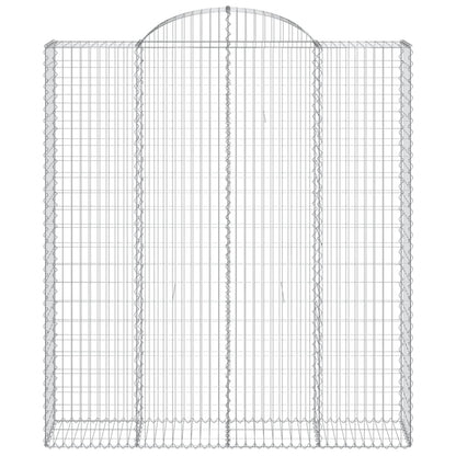 Paniers à gabions arqués 4 pcs 200x50x220/240 cm Fer galvanisé