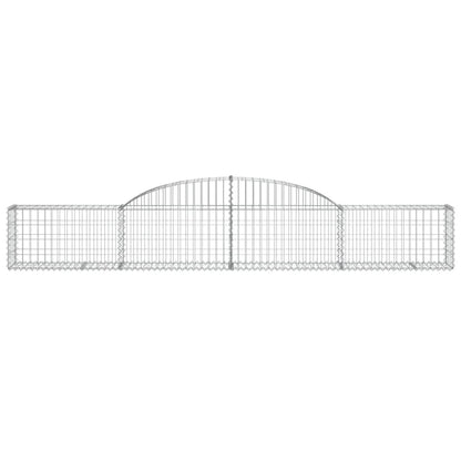 Paniers à gabions arqués 2 pcs 300x30x40/60 cm fer galvanisé