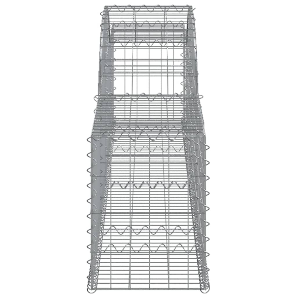 Paniers à gabions arqués 11 pcs 300x30x40/60 cm fer galvanisé