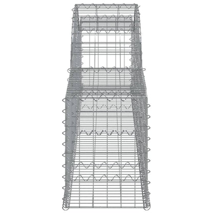 Paniers à gabions arqués 11 pcs 300x30x40/60 cm fer galvanisé