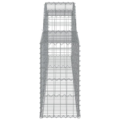 Paniers à gabions arqués 15 pcs 300x30x60/80 cm Fer galvanisé