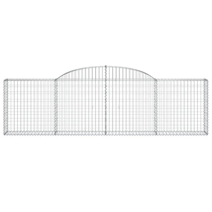 Paniers à gabions arqués 8 pcs 300x30x80/100 cm fer galvanisé