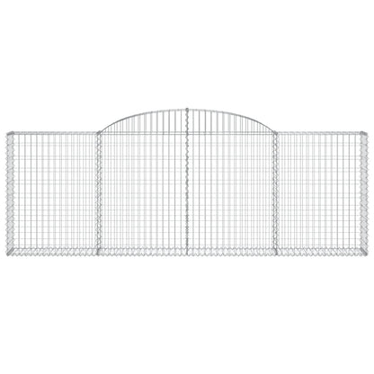 Paniers à gabions arqués 30 pcs 300x30x100/120 cm fer galvanisé