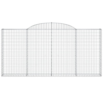 Paniers à gabions arqués 7 pcs 300x30x140/160 cm fer galvanisé