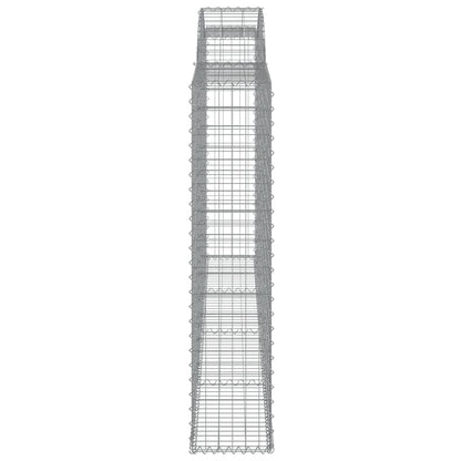 Paniers à gabions arqués 7 pcs 300x30x140/160 cm fer galvanisé