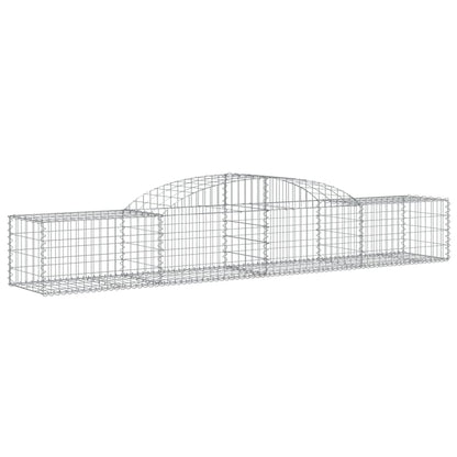Paniers à gabions arqués 2 pcs 300x50x40/60 cm fer galvanisé