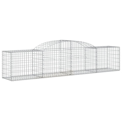 Paniers à gabions arqués 6 pcs 300x50x60/80 cm fer galvanisé