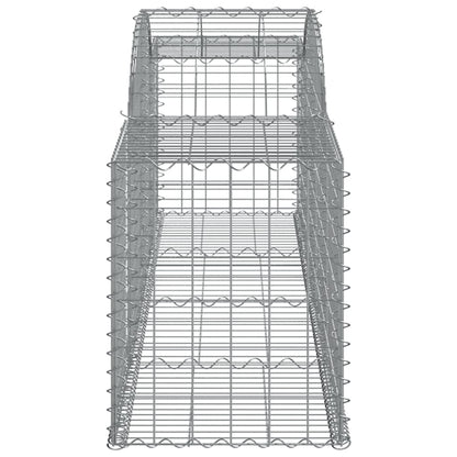 Paniers à gabions arqués 13 pcs 300x50x60/80 cm fer galvanisé