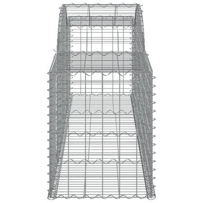 Paniers à gabions arqués 17 pcs 300x50x60/80 cm fer galvanisé