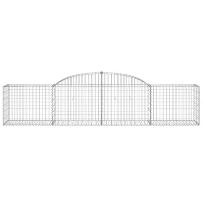 Paniers à gabions arqués 20 pcs 300x50x60/80 cm fer galvanisé