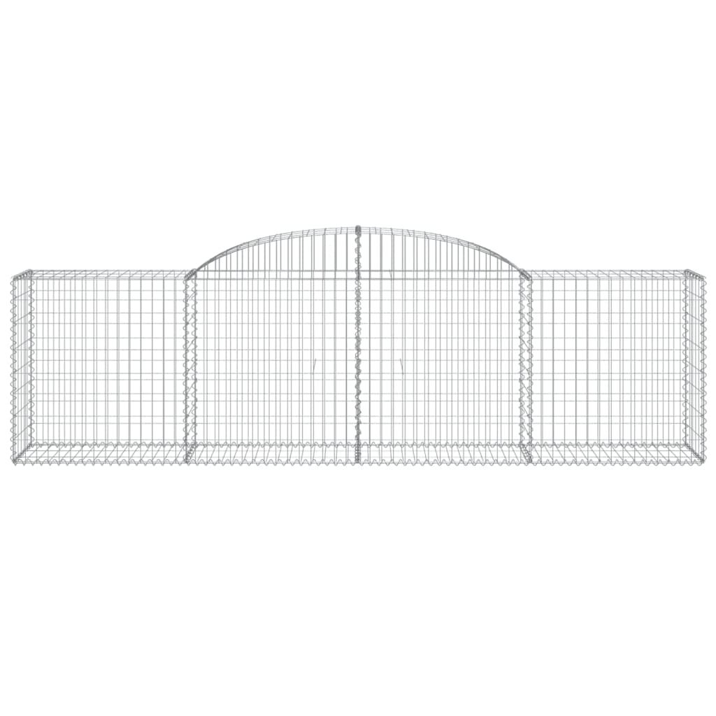 Paniers à gabions arqués 11 pcs 300x50x80/100 cm fer galvanisé