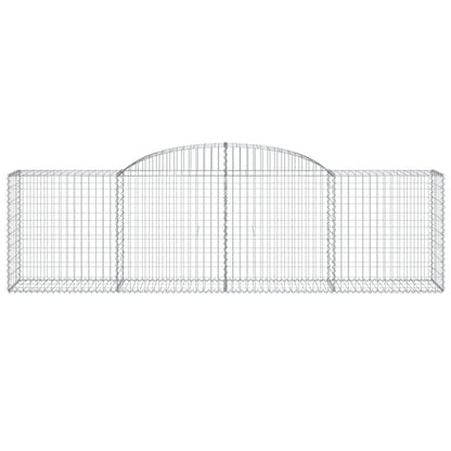 Paniers à gabions arqués 11 pcs 300x50x80/100 cm fer galvanisé