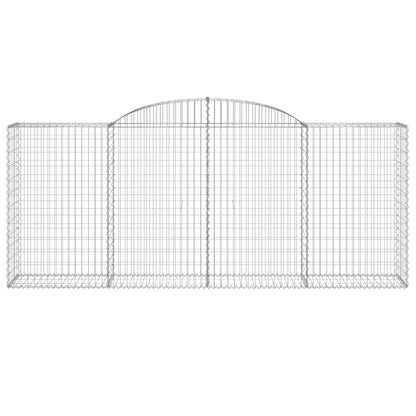 Paniers à gabions arqués 6 pcs 300x50x120/140 cm fer galvanisé