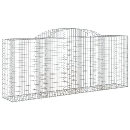 Paniers à gabions arqués 15 pcs 300x50x120/140 cm fer galvanisé