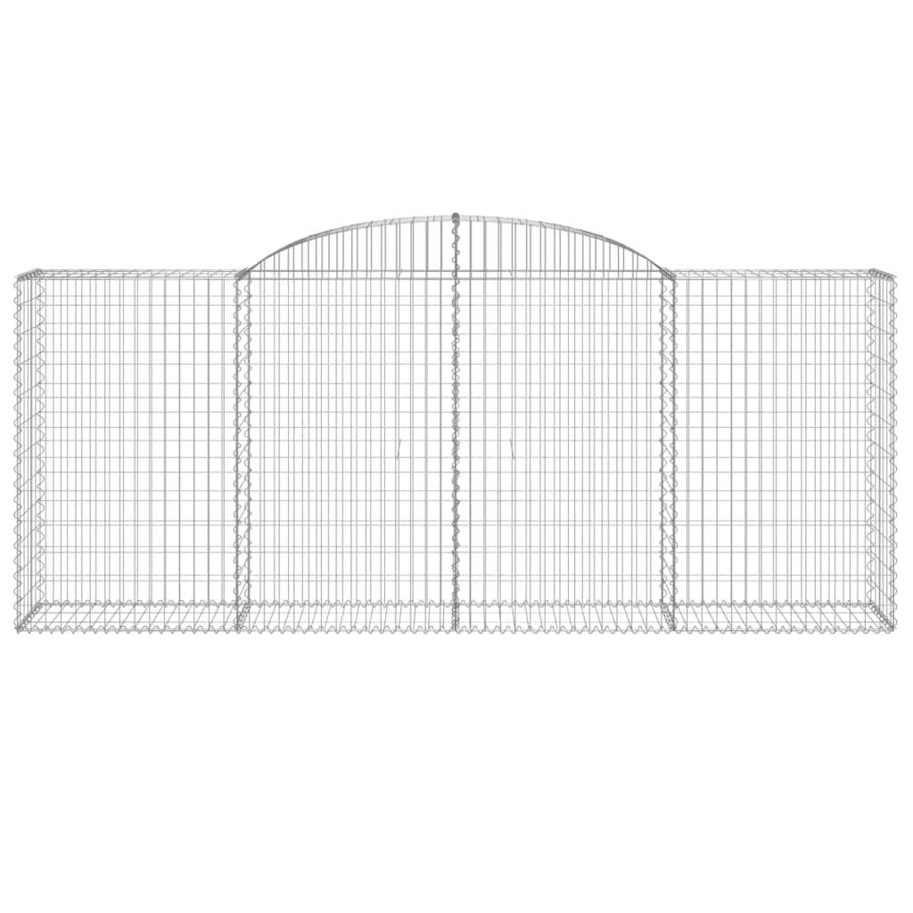 Paniers à gabions arqués 15 pcs 300x50x120/140 cm fer galvanisé