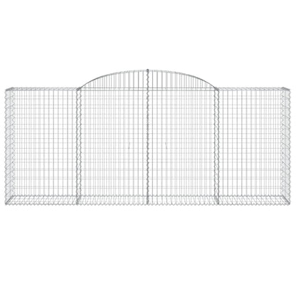 Paniers à gabions arqués 15 pcs 300x50x120/140 cm fer galvanisé