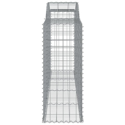 Paniers à gabions arqués 15 pcs 300x50x120/140 cm fer galvanisé