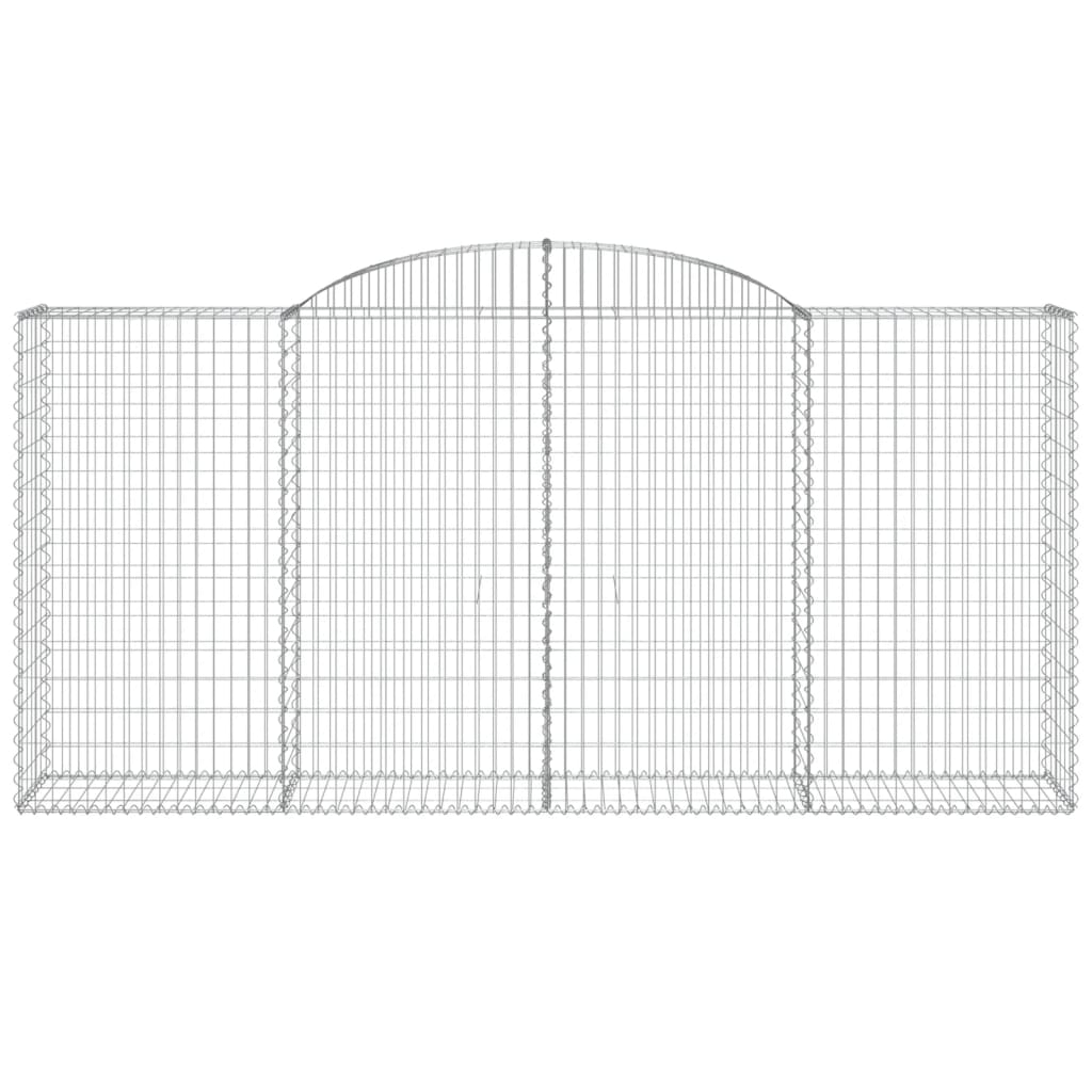 Paniers à gabions arqués 6 pcs 300x50x140/160 cm fer galvanisé