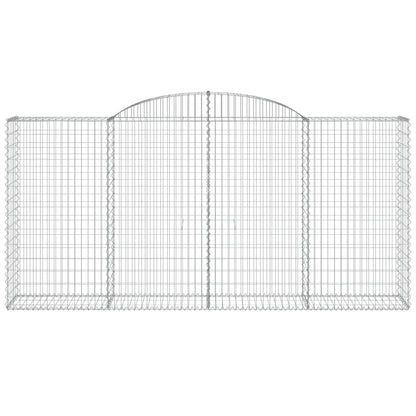 Paniers à gabions arqués 10 pcs 300x50x140/160 cm fer galvanisé