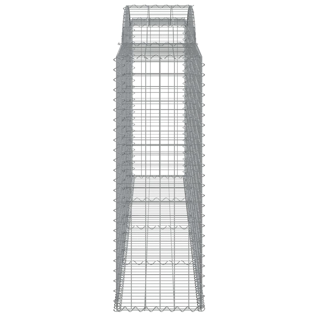 Paniers à gabions arqués 10 pcs 300x50x140/160 cm fer galvanisé