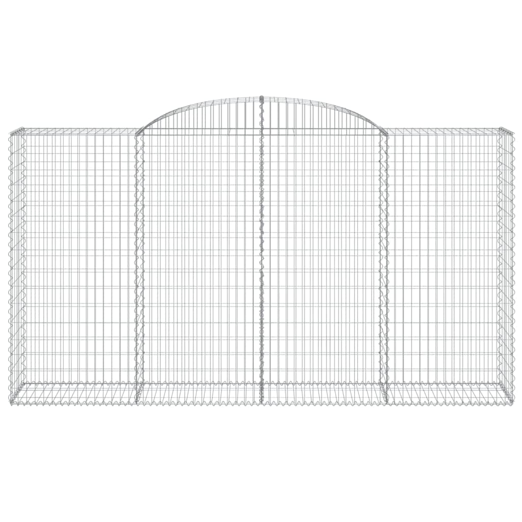 Paniers à gabions arqués 10 pcs 300x50x160/180 cm fer galvanisé