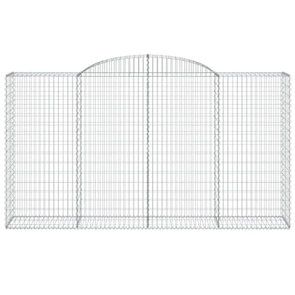 Paniers à gabions arqués 10 pcs 300x50x160/180 cm fer galvanisé