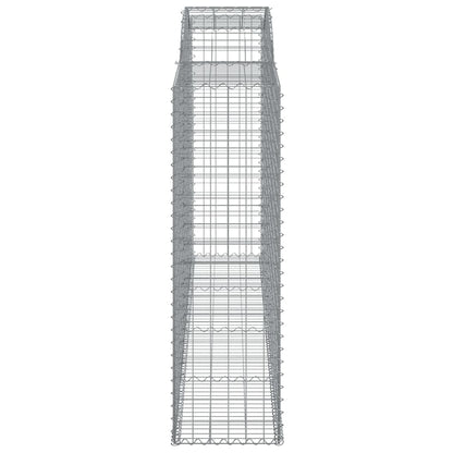 Paniers à gabions arqués 10 pcs 300x50x160/180 cm fer galvanisé