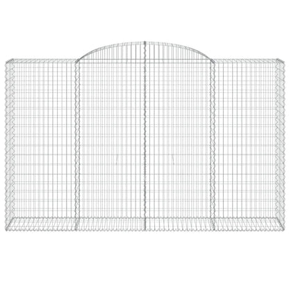 Paniers à gabions arqués 3 pcs 300x50x180/200 cm fer galvanisé