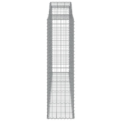 Paniers à gabions arqués 3 pcs 300x50x180/200 cm fer galvanisé