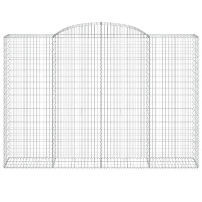 Paniers à gabions arqués 2 pcs 300x50x200/220 cm fer galvanisé