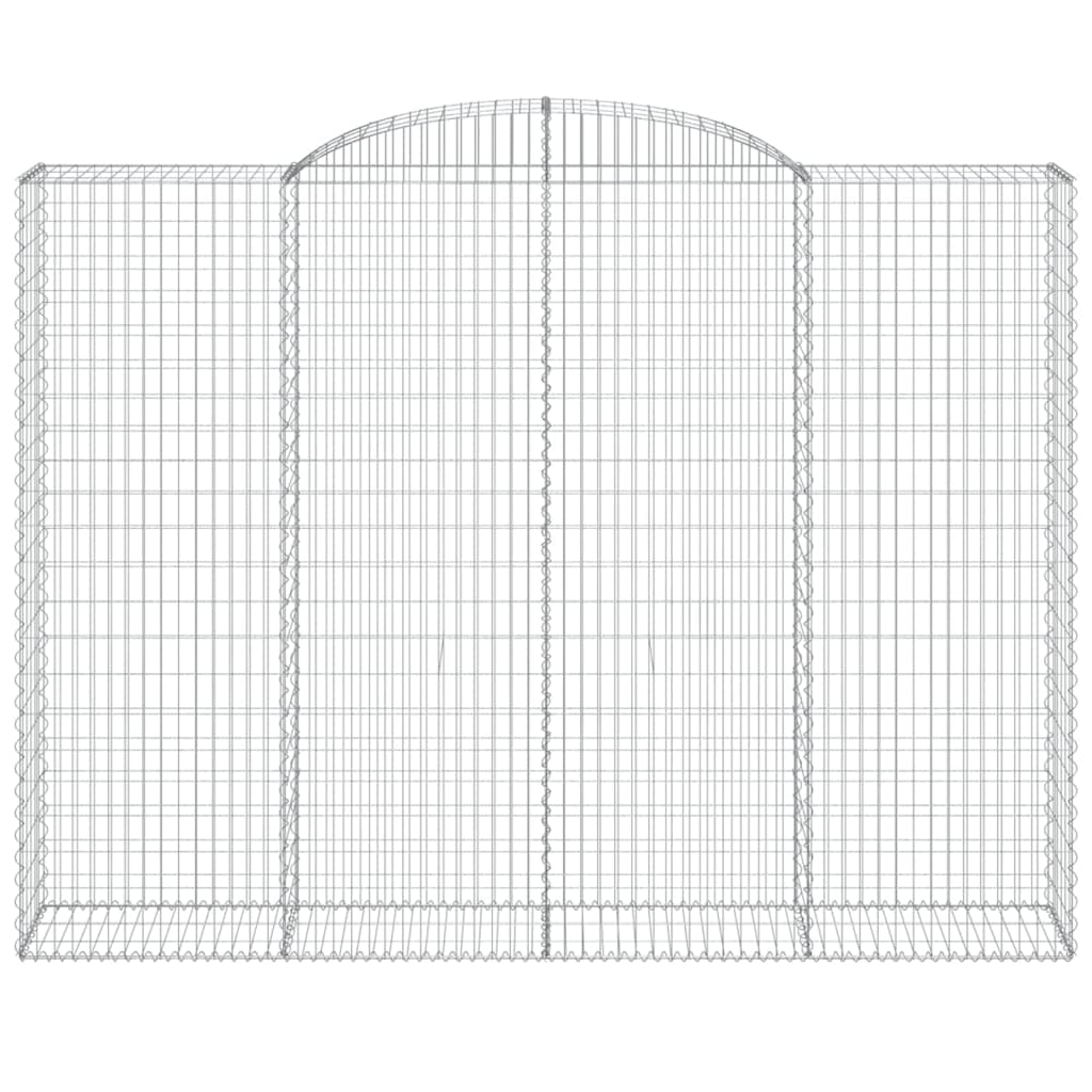 Paniers à gabions arqués 6 pcs 300x50x220/240 cm fer galvanisé
