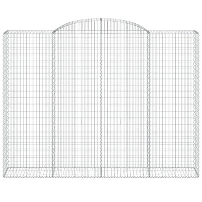 Paniers à gabions arqués 6 pcs 300x50x220/240 cm fer galvanisé