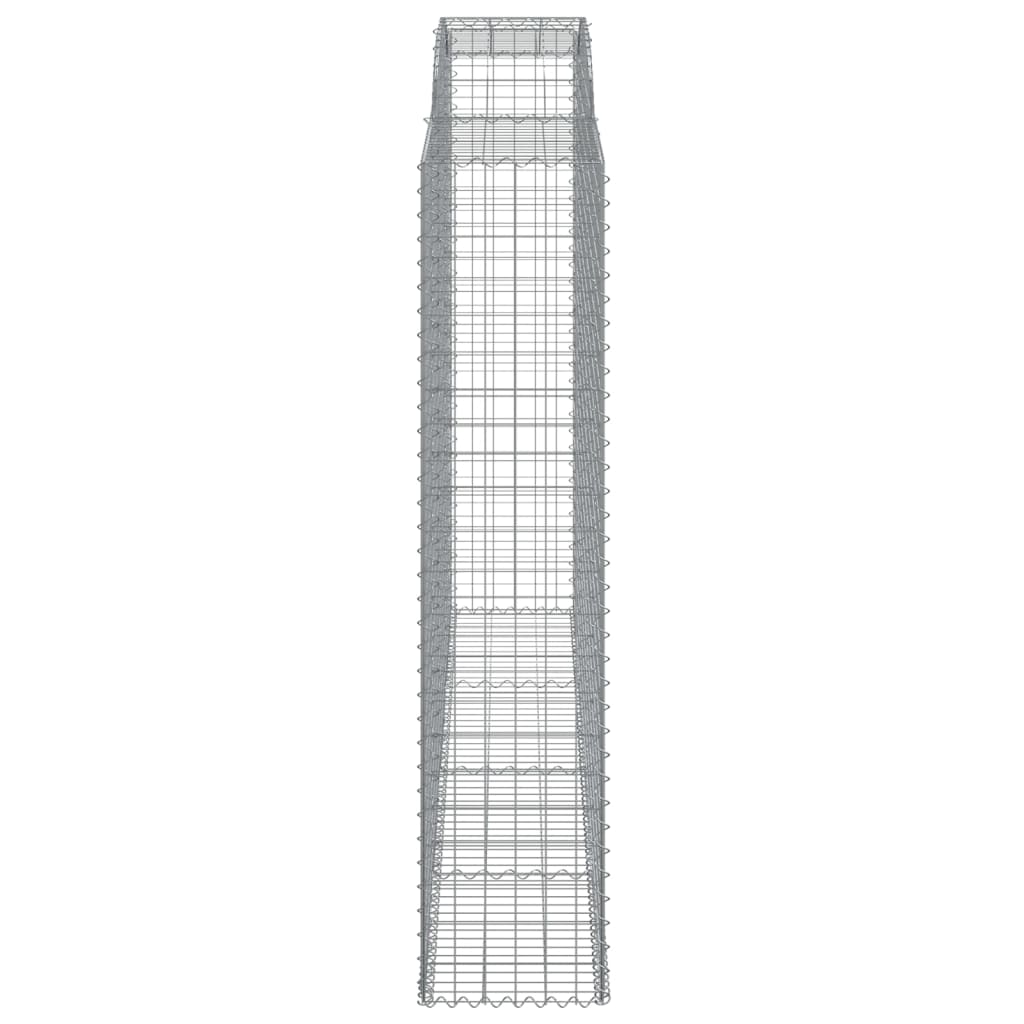 Paniers à gabions arqués 6 pcs 300x50x220/240 cm fer galvanisé