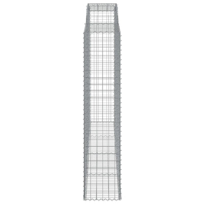 Paniers à gabions arqués 6 pcs 300x50x220/240 cm fer galvanisé