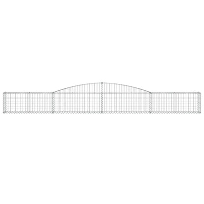 Paniers à gabions arqués 2 pcs 400x30x40/60 cm Fer galvanisé