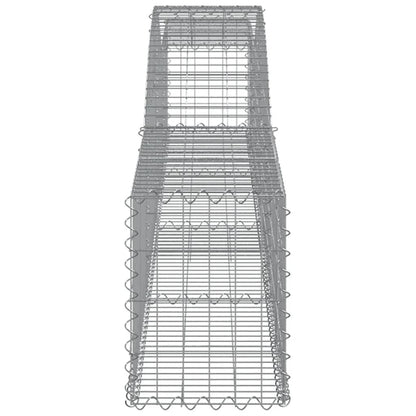 Paniers à gabions arqués 2 pcs 400x30x40/60 cm Fer galvanisé