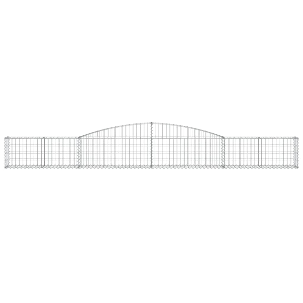 Paniers à gabions arqués 3 pcs 400x30x40/60 cm Fer galvanisé