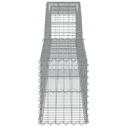 Paniers à gabions arqués 3 pcs 400x30x40/60 cm Fer galvanisé