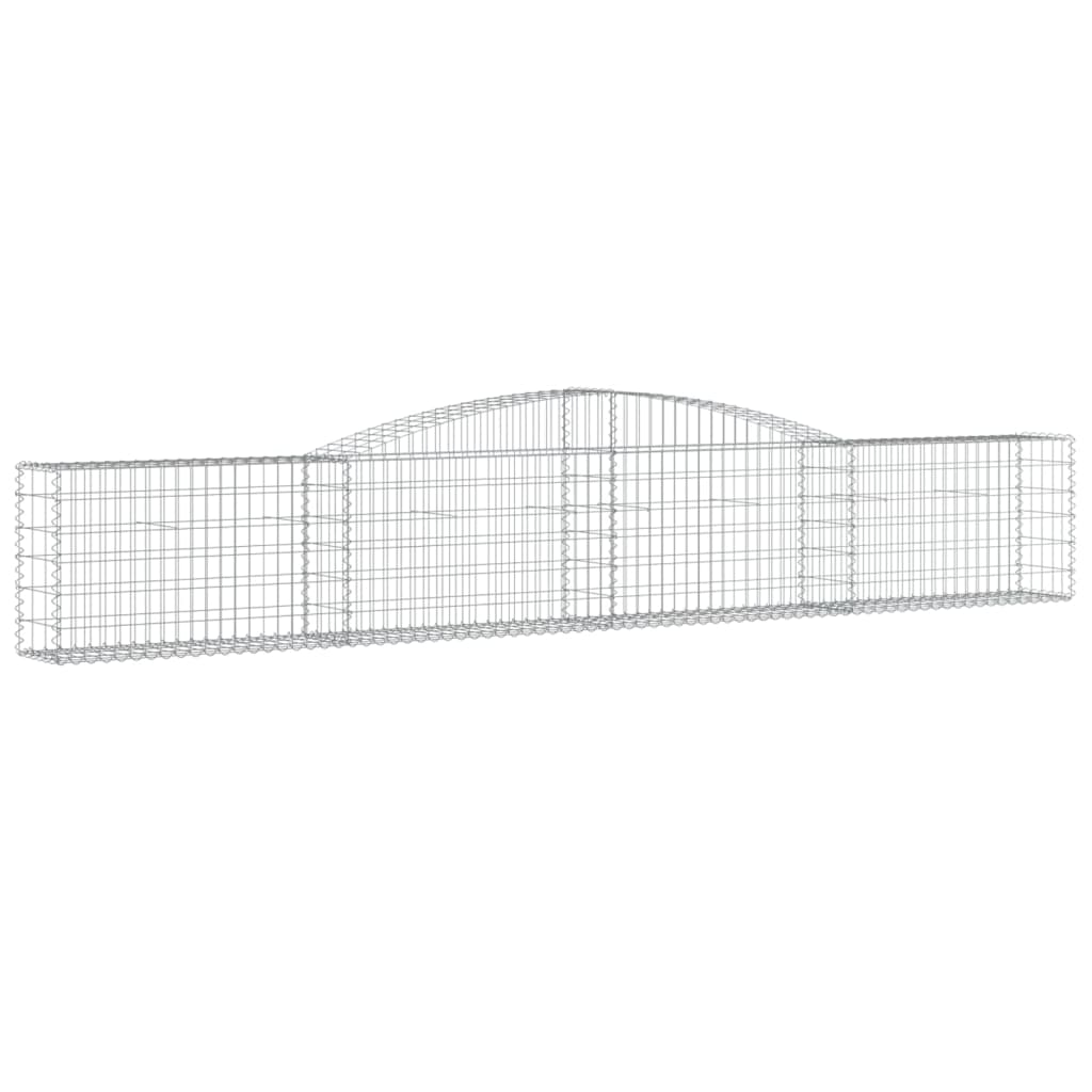 Paniers à gabions arqués 10 pcs 400x30x60/80 cm Fer galvanisé