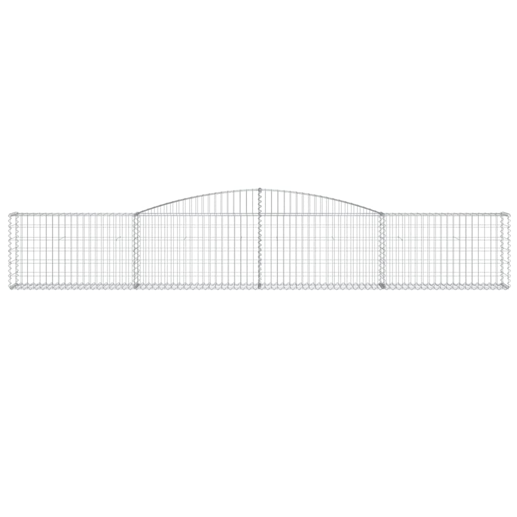 Paniers à gabions arqués 10 pcs 400x30x60/80 cm Fer galvanisé