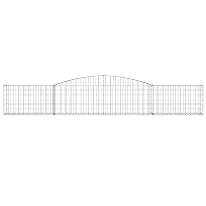 Paniers à gabions arqués 10 pcs 400x30x60/80 cm Fer galvanisé