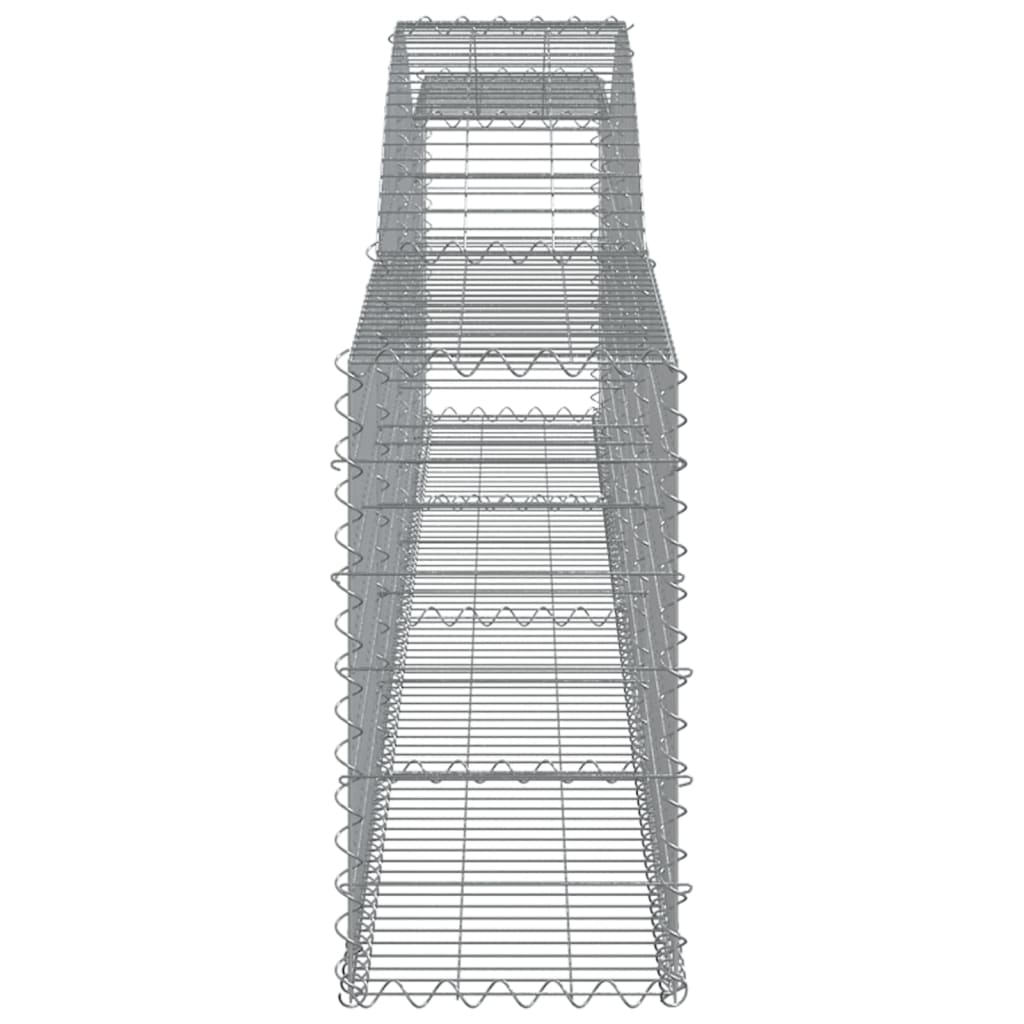 Paniers à gabions arqués 10 pcs 400x30x60/80 cm Fer galvanisé