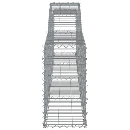 Paniers à gabions arqués 10 pcs 400x30x60/80 cm Fer galvanisé