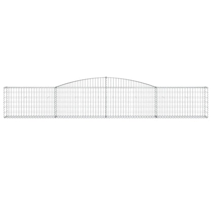 Paniers à gabions arqués 15 pcs 400x30x60/80 cm Fer galvanisé