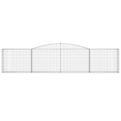 Paniers à gabions arqués 6 pcs 400x30x80/100 cm Fer galvanisé