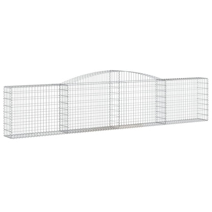 Paniers à gabions arqués 8 pcs 400x30x80/100 cm Fer galvanisé