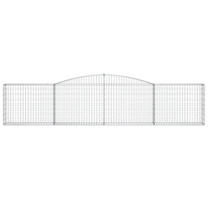 Paniers à gabions arqués 8 pcs 400x30x80/100 cm Fer galvanisé