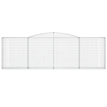 Paniers à gabions arqués 6 pcs 400x30x120/140 cm Fer galvanisé