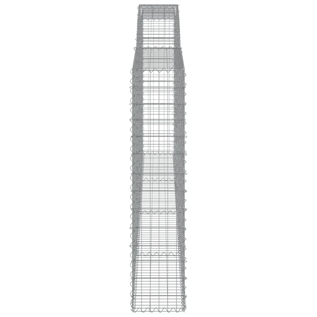 Paniers à gabions arqués 5 pcs 400x30x140/160 cm Fer galvanisé