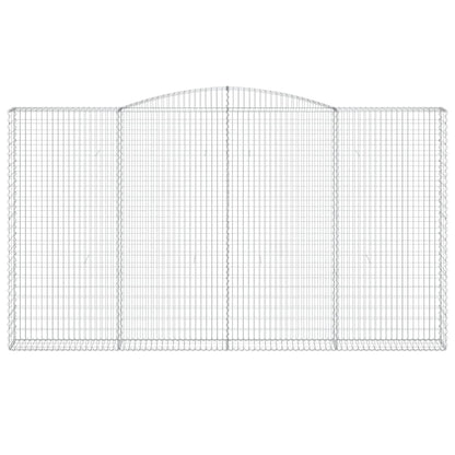 Paniers à gabions arqués 3 pcs 400x30x220/240 cm Fer galvanisé